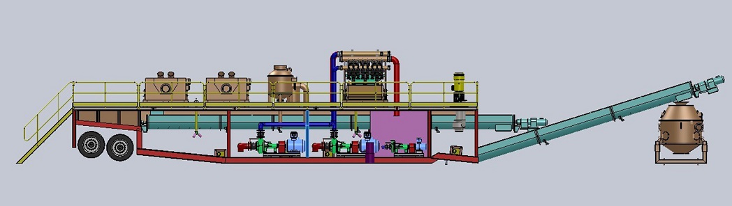 正道能源鉆屑甩干系統三維圖
